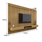 Painel Para Tv Ripado Até 85 Polegadas Versátil 2.2x1.8 Com N