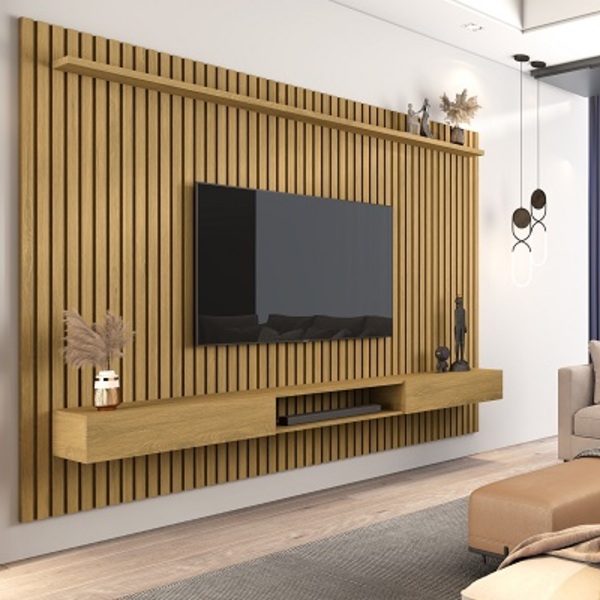 Painel Para Tv Ripado Até 85 Polegadas Versátil 2.2x1.8 Com N