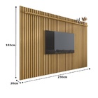 Painel Para Tv Ripado Até 85 Polegadas Versátil 2.2x1.8 Cumar