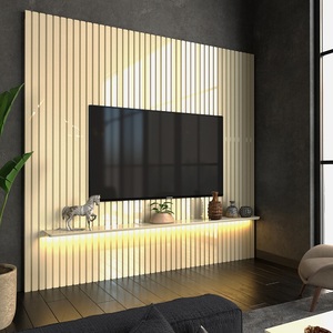 Painel Para Tv Ripado Com Led Nobre 185 Off White - Gelius | Leroy