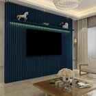 Painel Para Tv Ripado Com Led Nobre 230 Azul - Gelius