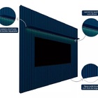 Painel Para Tv Ripado Com Led Nobre 230 Azul - Gelius