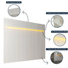 Painel Para Tv Ripado Com Led Nobre 230 Branco - Gelius