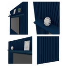 Painel Para Tv Ripado Com Led Nobre 320 Azul - Gelius