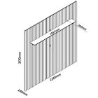 Painel Para Tv Ripado Com Led Nobre Clean 230 Off White - Gel
