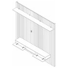 Painel Para Tv Ripado Nicho 2 Portas Prateleira Até 70 Polega