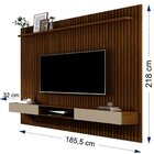 Painel Para Tv Ripado Nicho 2 Portas Prateleira Até 70 Polega