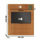 Painel Para Tv Ripado Riso 65 Polegadas Jcm Movelaria Cinamom