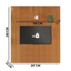 Painel Para Tv Ripado Riso 75 Polegadas Jcm Movelaria Cinamom