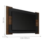 Painel Para Tv Roma Extensível Cacau Preto