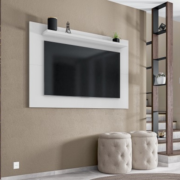 Painel Para Tv Safira 1.35 Branco - Casa D Móveis