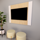 Painel Para Tv Sala Até 42 Polegadas Parade Ripado Decoração
