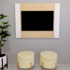 Painel Para Tv Sala Até 42 Polegadas Parade Ripado Decoração