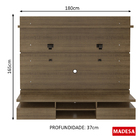 Painel para TV Sala Madesa 180cm Moscou