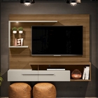 Painel Para Tv Salvador Com Led Avelã Off White