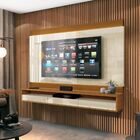 Painel Para Tv Savoy 1.6 Off White Com Cedro Natural - Edn Mó