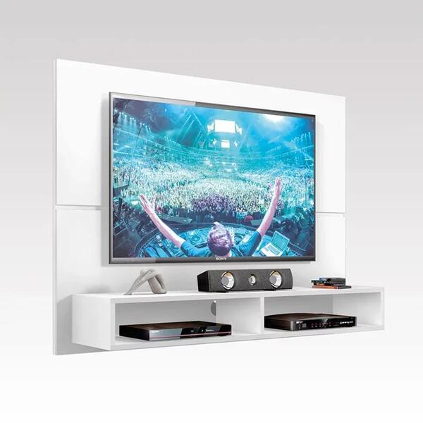 Painel Para Tv Slim Até 49 Polegadas Branco Ártico - Zanzini