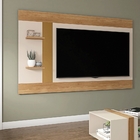 Painel Para Tv Sparks Com Vidro Buriti E Off White