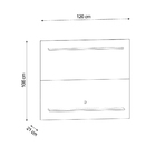 Painel Para Tv Suspenso 50 Pol 120cm 2 Prateleiras Mercy Bran