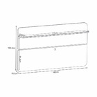 Painel Para Tv Suspenso 70 Pol 180cm Celine Castanho/off White
