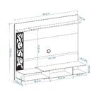 Painel Para Tv Tókio Home Suspenso Com Led - Preto / Freijó