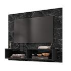 Painel Para Tv Tokyo Nero Marmorizado 2 Nichos