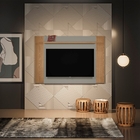 Painel Para Tv Ulisses Extensível Amêndoa Titânio