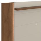 Painel Para Tv Ulisses Extensível Off White Nogueira C/ Led