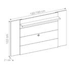 Painel Para Tv Ulisses Extensível Off White Nogueira C/ Led