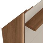 Painel Para Tv Ulisses Extensível Off White Nogueira C/ Led