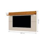 Painel Para Tv Vallalloid Com Led Off White Nature