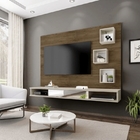 Painel Para Tv Viena Iii Freijó Com Off White - Rv Móveis