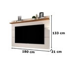 Painel Para Tv Vivare 1.8 Off White Freijó– Germai Móveis