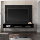 Painel Para Tv Viviannie Preto Velluto