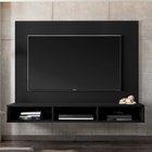 Painel Para Tv Viviannie Preto Velluto