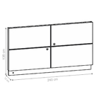 Painel Para Tv Wall Com Frisos Creme