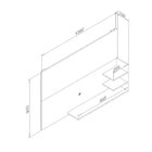 Painel Para Tvs Até 40 Polegadas 3 Prateleiras Movelbento Rús