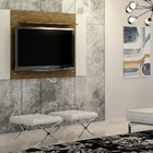 Painel Para Tvs Ate 50 Polegadas America Valdemoveis Ipê-off