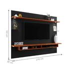 Painel Para Tvs Até 75 Polegadas Girona Preto Canela