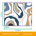 Painel Parede Dig 312X270 Traços Grd Az