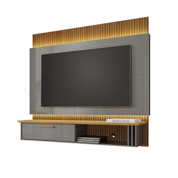 Painel Paris Titanium/cinamomo/ripado – Bechara Móveis