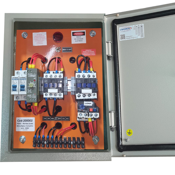 Painel Partida Direta Monofásico Pdmc 220v 1cv Lukma