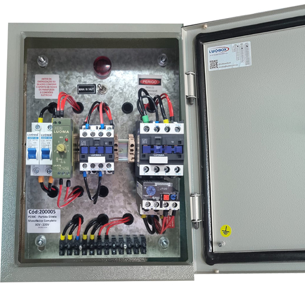 Painel Partida Direta Monofásico Pdmc 220v 3cv Lukma