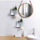 Painel Pegboard Prateleira Quadrado De Parede  - Cinza