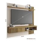 Painel Pequeno Para Tv Até 65 Polegadas 180cm Freijó Off Whit