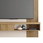 Painel Pequeno Para Tv Até 65 Polegadas 180cm Freijó Off Whit