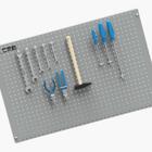 Painel Perfurado Cinza Médio Para Organização De Ferramentas