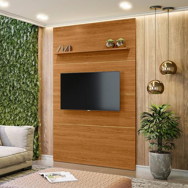 Painel Piso-teto Para Tv 65 Polegadas Moana Naturale