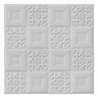 Painel Placa 3d Auto Adesivo Ladrilho Azulejo Branco 70x70cm