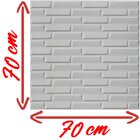 Painel Placa 3d Auto Adesivo Tijolinho Branco 70x70cm Alto Re